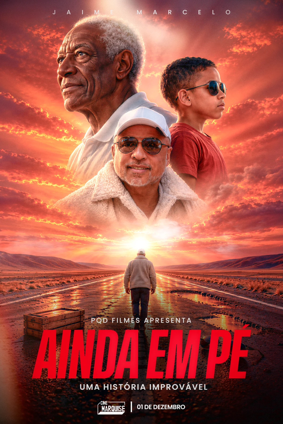 Pôster de Ainda em Pé, uma história improvável, sobre Jaime Marcelo